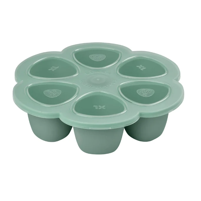 Beaba Silicone Multiportions 6 X 150ml - Sage Green 1 Beaba Silicone Multiportions 6 X 150ml - Sage Green