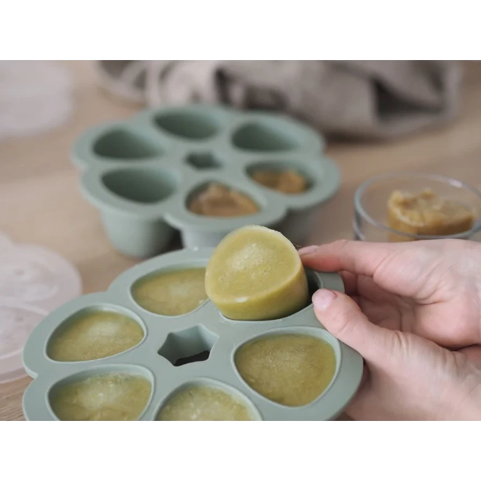 Beaba Silicone Multiportions 6 X 150ml - Sage Green 4 Beaba Silicone Multiportions 6 X 150ml - Sage Green - Image 4