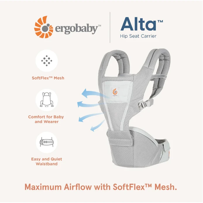 Ergobaby Alta Hipseat Carrier VARIOUS COLOUR 6 Ergobaby Alta Hipseat Carrier VARIOUS COLOUR - Image 6