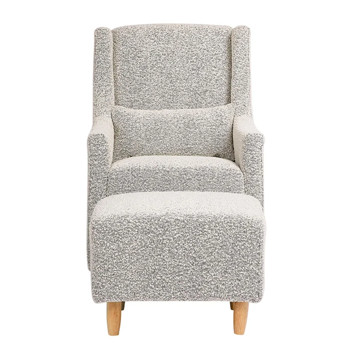 Babyletto Toco Swivel Glider & Ottoman - Black & White 2 Babyletto Toco Swivel Glider & Ottoman - Black & White - Image 2