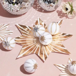 Meri-Meri Gold Stripe Star Plates 8 Meri-Meri Gold Stripe Star Plates -METRO BABY SHOP ScreenShot2023 09 13at23.35.00