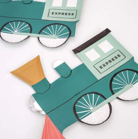 Meri-Meri Train Plate 8 Pack 2 Meri-Meri Train Plate 8 Pack - Image 2