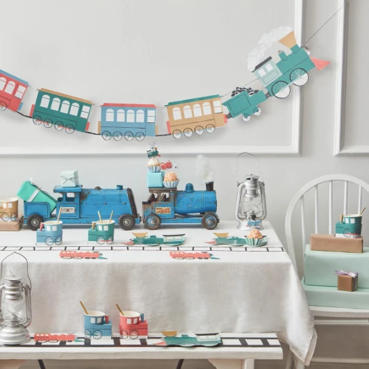 Meri-Meri Train Plate 8 Pack 3 Meri-Meri Train Plate 8 Pack - Image 3