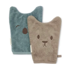 Nuuroo Agnes Face Cloth 2 Pack - Cinder/Lead