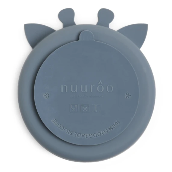 Nuuroo Orla Silicone Divided Plate Giraffe VARIOUS COLOURS 5 Nuuroo Orla Silicone Divided Plate Giraffe VARIOUS COLOURS - Image 5