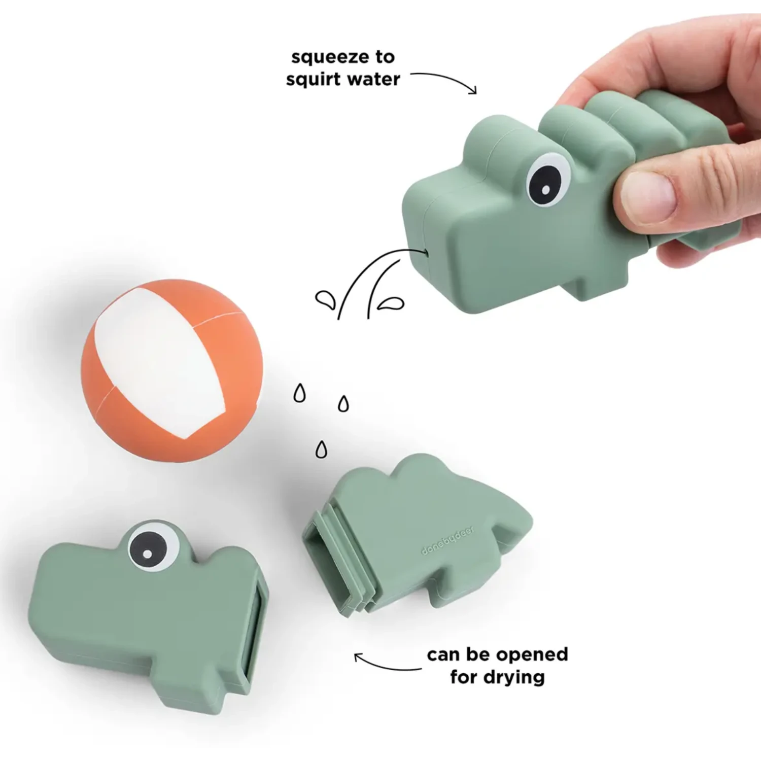 Done By Deer Bath Squirter Toy VARIOUS COLOURS 4 Done By Deer Bath Squirter Toy VARIOUS COLOURS - Image 4