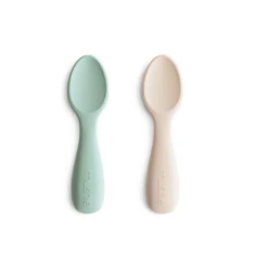 Mushie Toddler Starter Spoons 2 Pack VARIOUS COLOURS