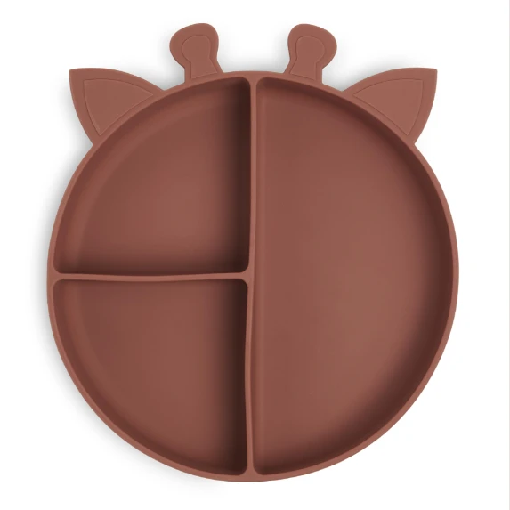Nuuroo Orla Silicone Divided Plate Giraffe VARIOUS COLOURS 3 Nuuroo Orla Silicone Divided Plate Giraffe VARIOUS COLOURS - Image 3