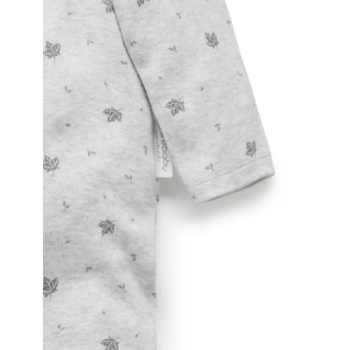 Zip Growsuit - Pale Grey Leaf 3 Zip Growsuit - Pale Grey Leaf - Image 3