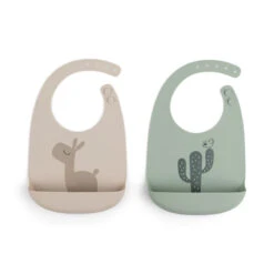 Done By Deer Silicone Bib 2-pack VARIOUS COLOURS