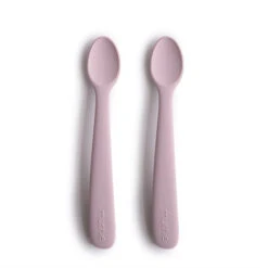 Mushie Silicone Feeding Spoon - 2 Pack VARIOUS COLOURS -METRO BABY SHOP SoftLilac SiliconeSpoon