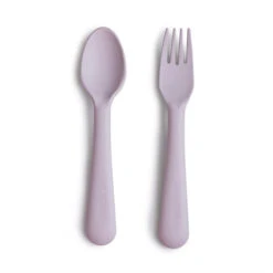 Mushie Fork And Spoon Set VARIOUS COLOURS -METRO BABY SHOP SoftLilac spoon fork
