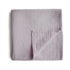 Mushie Organic Swaddle VARIOUS COLOURS 31 Mushie Organic Swaddle VARIOUS COLOURS -METRO BABY SHOP SoftMauve swaddle edit
