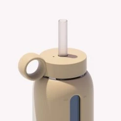 Straw Carry Cap 620ml VARIOUS COLOURS -METRO BABY SHOP StrawCarryCapSand