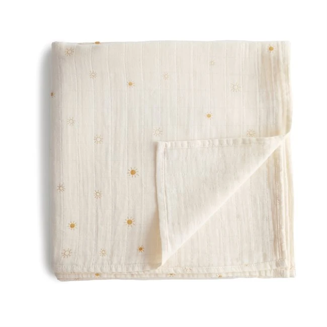 Mushie Organic Swaddle VARIOUS COLOURS 3 Mushie Organic Swaddle VARIOUS COLOURS - Image 3