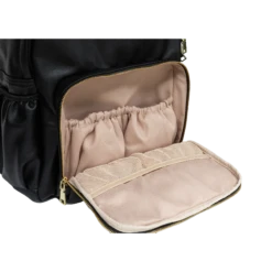 Baby Bag Backpack - Vegan Leather -METRO BABY SHOP TNSLeatherBackpack FrontPocket1