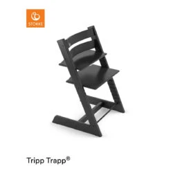 Stokke Tripp Trapp Chair VARIOUS COLOURS -METRO BABY SHOP TrippTrapp Black 181019 SP 3D
