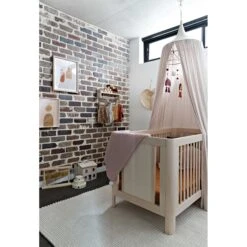 TROLL Sun Cot - Whitewash 9 TROLL Sun Cot - Whitewash -METRO BABY SHOP Troll Sun nursery with whitewash baby cot and canopy 1