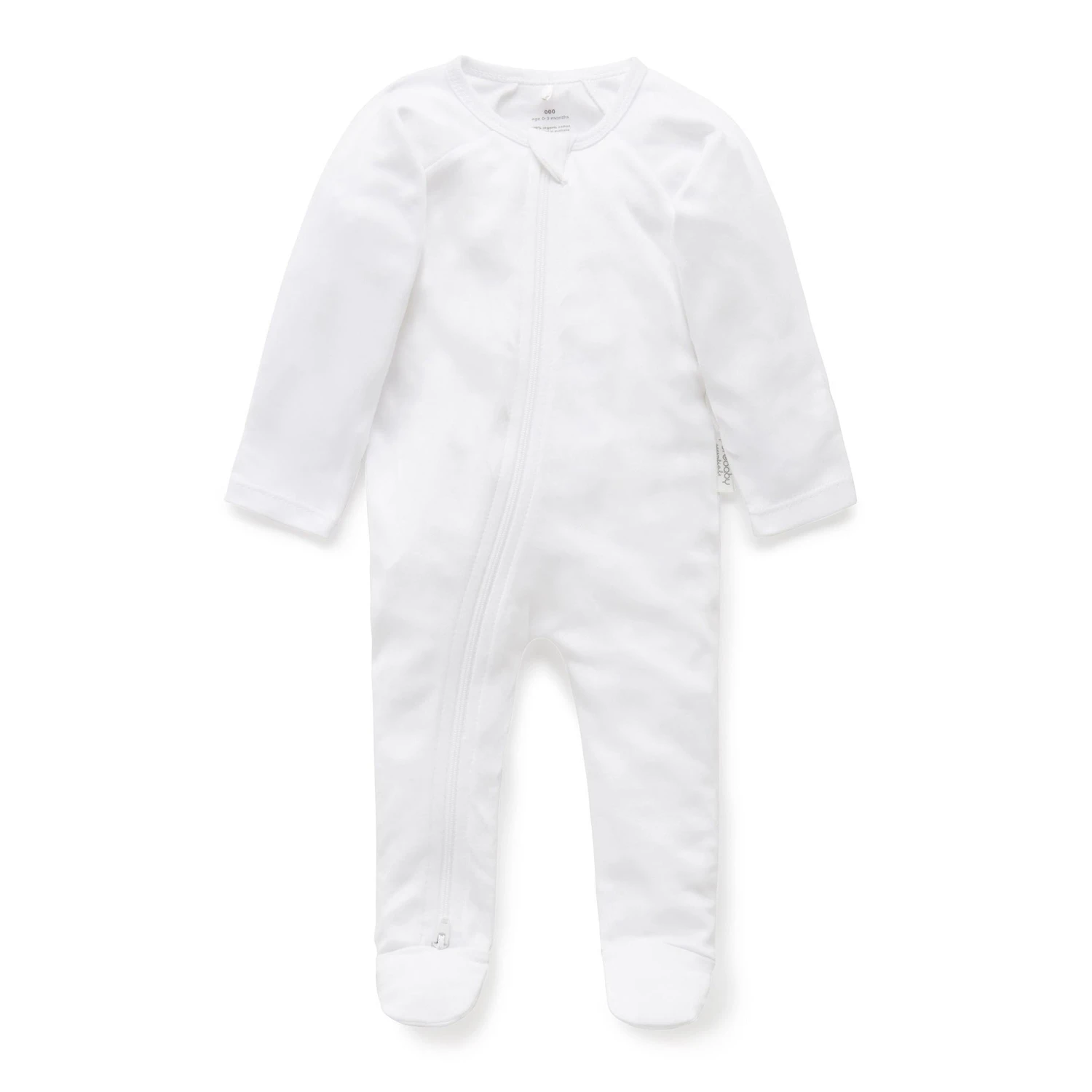 Zip Growsuit - White Size 0 (6-12 Months) 1 Zip Growsuit - White Size 0 (6-12 Months)