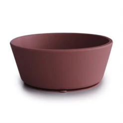 Mushie Silicone Bowl VARIOUS COLOURS -METRO BABY SHOP Woodchuck SuctionBowl Side
