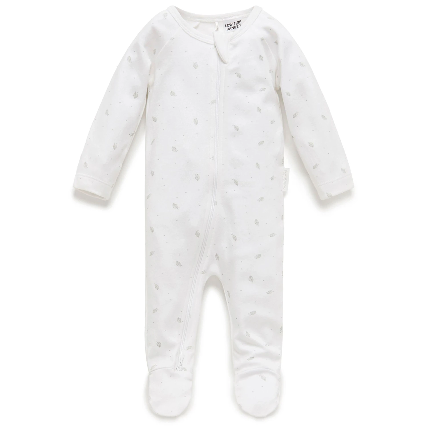 Zip Growsuit - Pale Grey Leaf With Spot 3kg/00000 1 Zip Growsuit - Pale Grey Leaf With Spot 3kg/00000