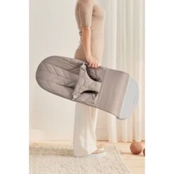 Bouncer Bliss Woven Petal Quilt - Sand Grey 19 Bouncer Bliss Woven Petal Quilt - Sand Grey -METRO BABY SHOP bouncer bliss sand gray cotton petal quilt pp babybjorn 09