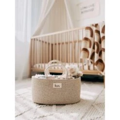 Cotton Rope Nappy Caddy Organiser -METRO BABY SHOP cotton rope nappy caddy organiser baby baskets kiin baby 226988