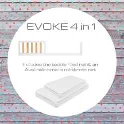 COCOON Evoke 4 In 1 + Mattress Set 19 COCOON Evoke 4 In 1 + Mattress Set -METRO BABY SHOP evoke carva toddler bed rail and mattress set