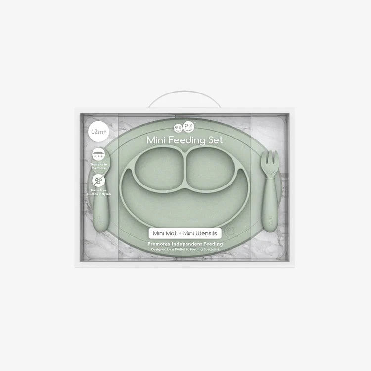 Ezpz Mini Feeding Set - Sage 2 Ezpz Mini Feeding Set - Sage - Image 2