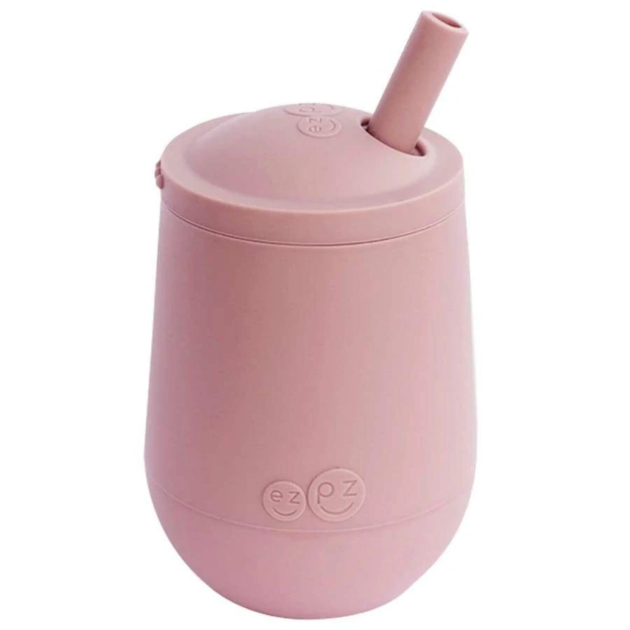 Ezpz Mini Cup & Straw Training System - Blush 1 Ezpz Mini Cup & Straw Training System - Blush