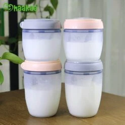 Haakaa Silicone Storage Container Set - 4 Pack -METRO BABY SHOP haakaa silicone breastmilk storage set 4