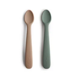 Mushie Silicone Feeding Spoon - 2 Pack VARIOUS COLOURS -METRO BABY SHOP katya fixSPOON natural thyme final 600x 98078eae ccc5 4f53 b9ec 7491c4167549
