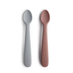 Mushie Silicone Feeding Spoon - 2 Pack VARIOUS COLOURS -METRO BABY SHOP katya fixSPOON stone mauve final 600x 9a27afe5 0626 40bf 9251 d39d5a47adf5
