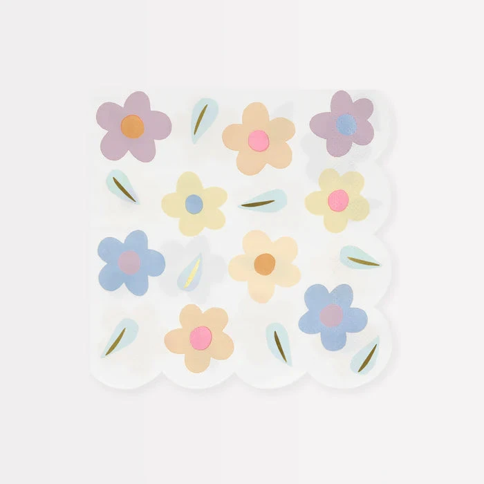 Meri-Meri Happy Flowers Large Napkins 1 Meri-Meri Happy Flowers Large Napkins