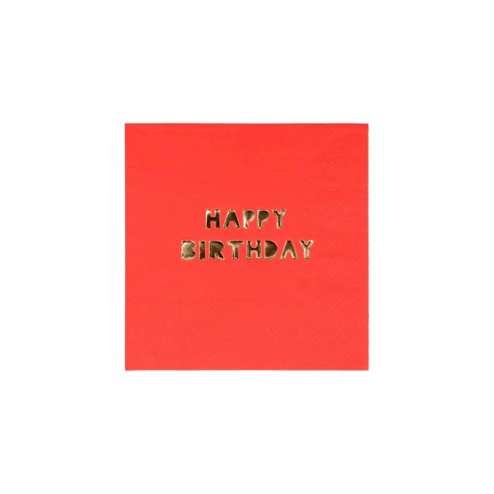 Meri-Meri Happy Birthday Small Napkins 8 Meri-Meri Happy Birthday Small Napkins - Image 8