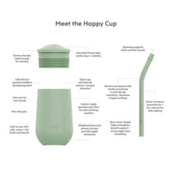 Ezpz Happy Cup + Straw System - Sage -METRO BABY SHOP meet the products happy collection 14 07980