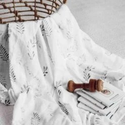 Organic Muslin Wrap - Wild Fern -METRO BABY SHOP muslin wraps wild fern organic muslin wrap 5 1000x 9d410e82 56c4 47ee b115 e3ce64888453