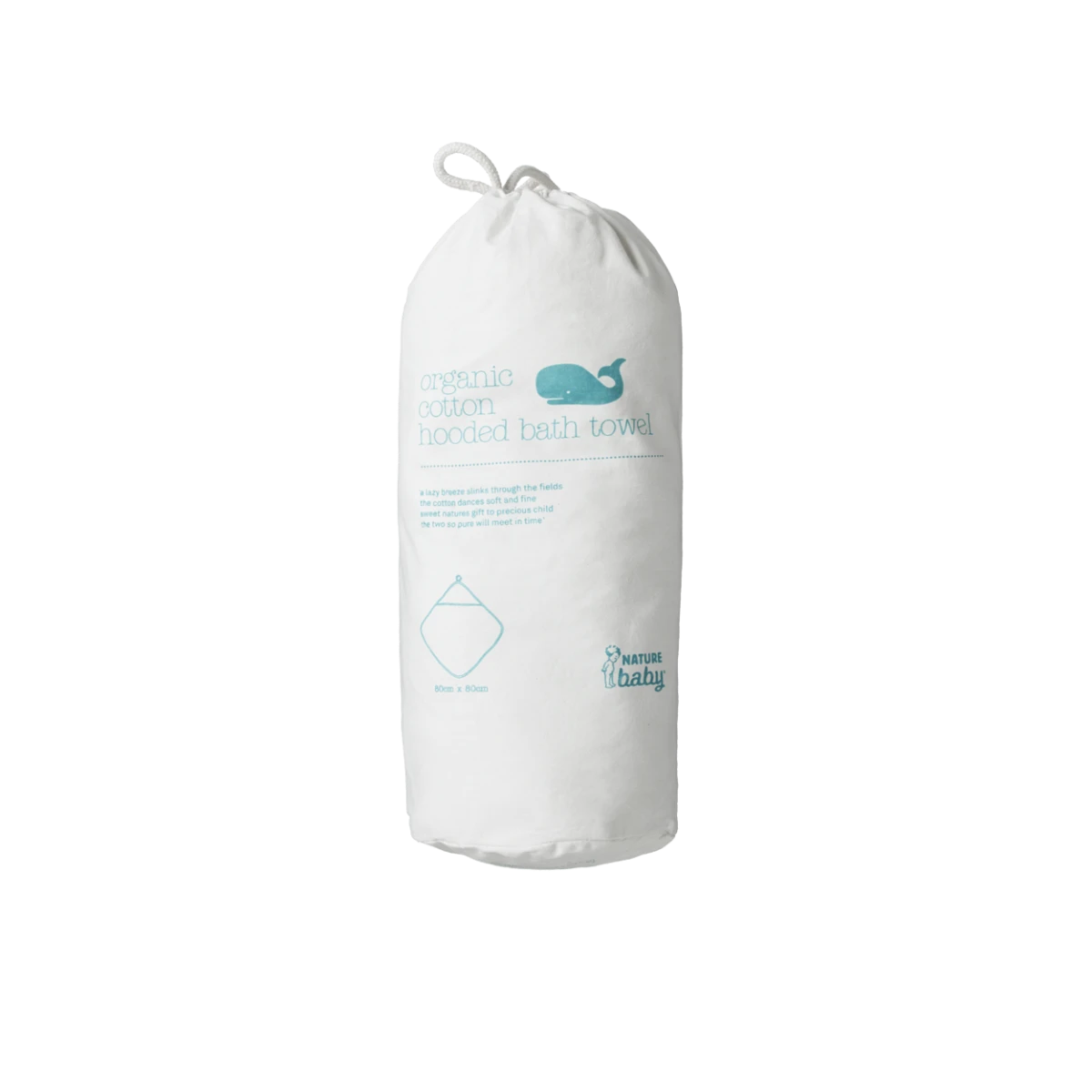 Organic Cotton Hooded Bath Towel - Natural 3 Organic Cotton Hooded Bath Towel - Natural - Image 3