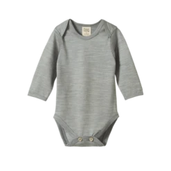 Merino Long Sleeve Bodysuit VARIOUS COLOURS -METRO BABY SHOP nb24541 grey marl merino ls bodysuit min