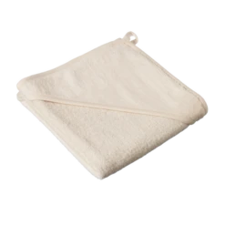 Organic Cotton Hooded Bath Towel - Natural