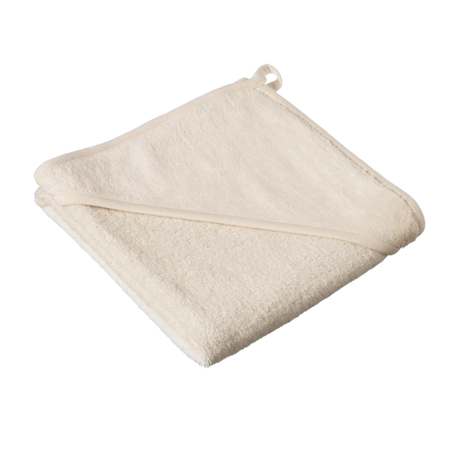 Organic Cotton Hooded Bath Towel - Natural 1 Organic Cotton Hooded Bath Towel - Natural