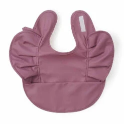 Waterproof Frill Snuggle Bib - Mauve