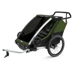 Thule Chariot Cab - 2 Seat Multisport Bike Trailer Aluminium/Cypress Green