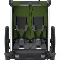 Thule Chariot Cab - 2 Seat Multisport Bike Trailer Aluminium/Cypress Green -METRO BABY SHOP thule chariot cab 2 cypress green 6