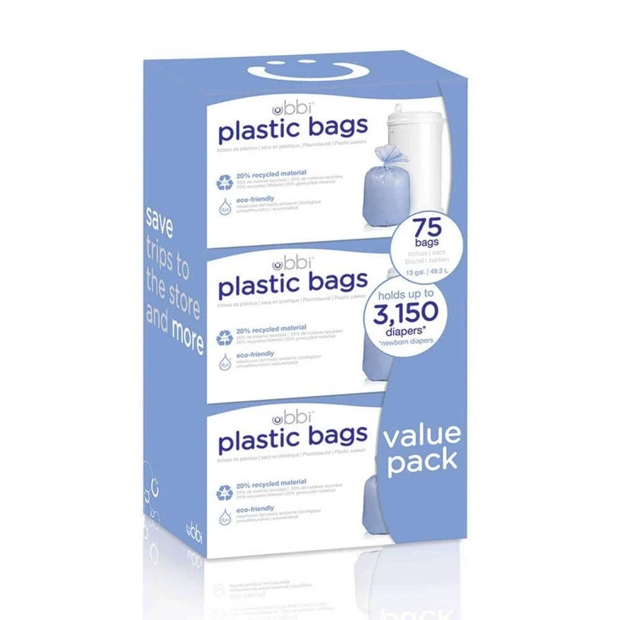 Ubbi® Nappy Bin Plastic Bags - 3 Pack 2 Ubbi® Nappy Bin Plastic Bags - 3 Pack - Image 2